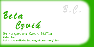 bela czvik business card